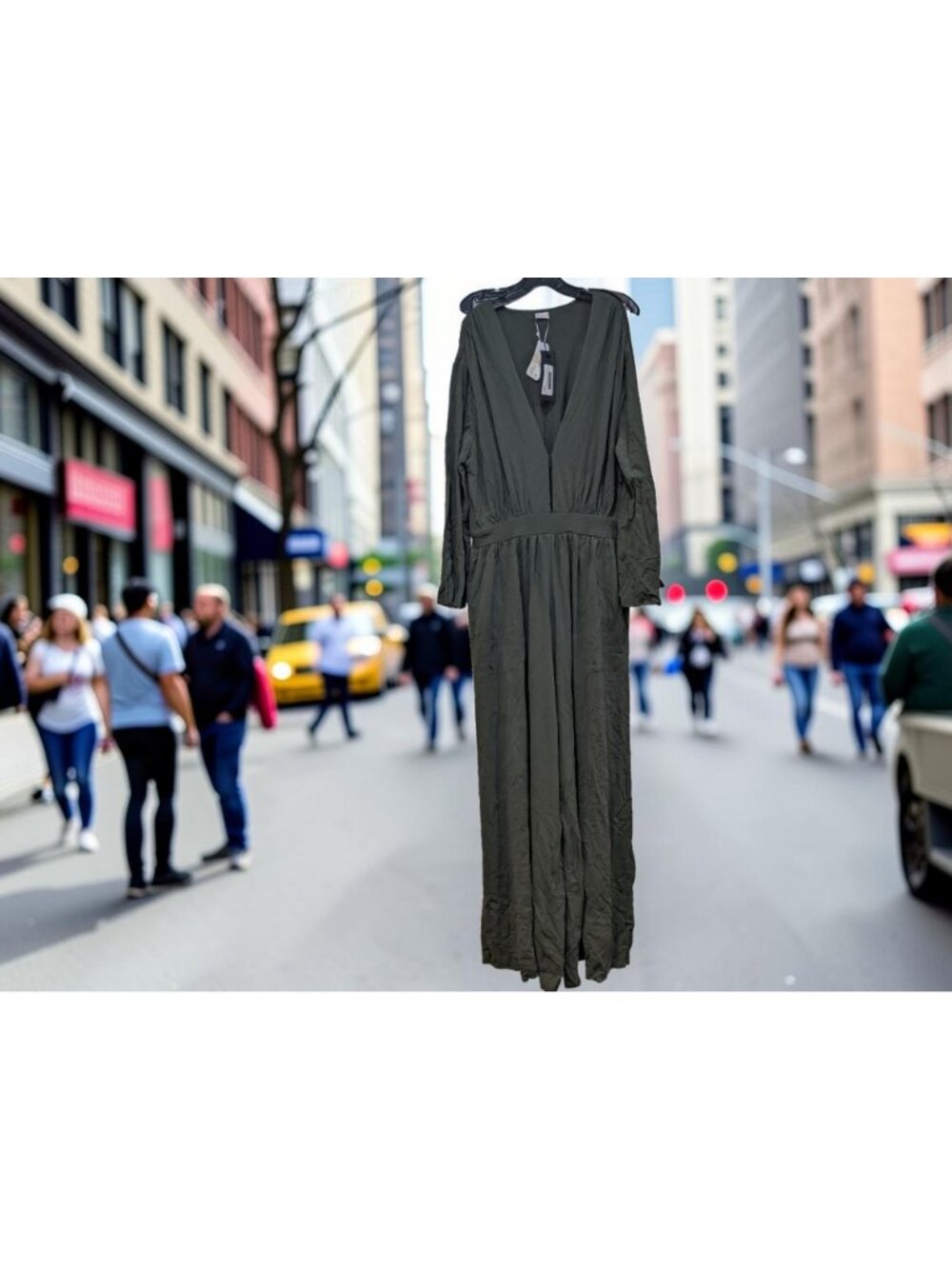 Eres - Aretha draped wide-leg jumpsuit-  Olive - Size Medium - New With Tags !! - Picture 5 of 8